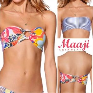 Like New✨Maaii Banda Blues Bandeau Bikini
TOP reversible Size Small